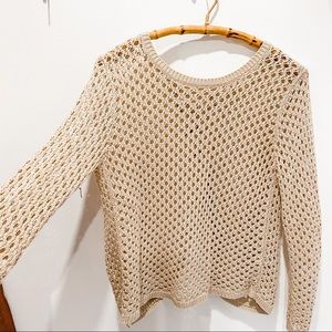 Philosophy crochet style knit with cross open back